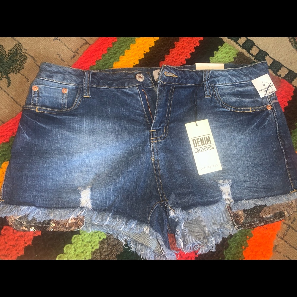 Medium jeans distress shorts.brand new